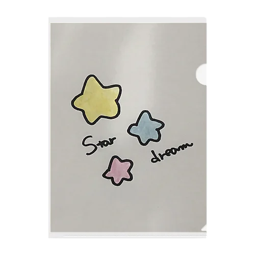 STAR DREAM Clear File Folder