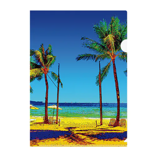 フィリピン ボラカイ島のビーチ Clear File Folder