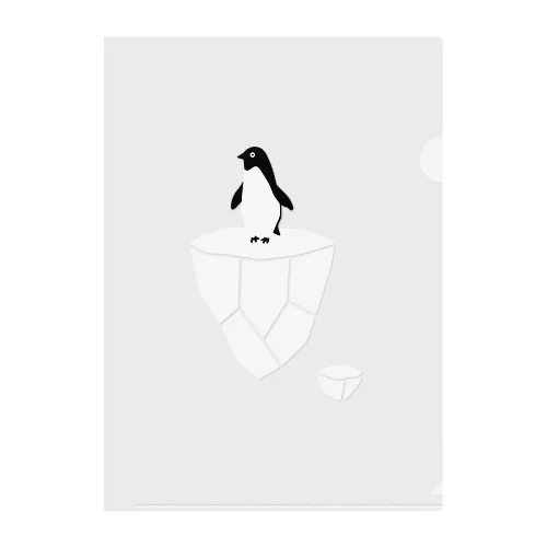 ペンギンのオンザロック クリアファイル