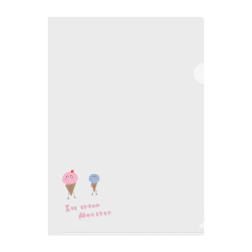 Ice cream monster Clear File Folder