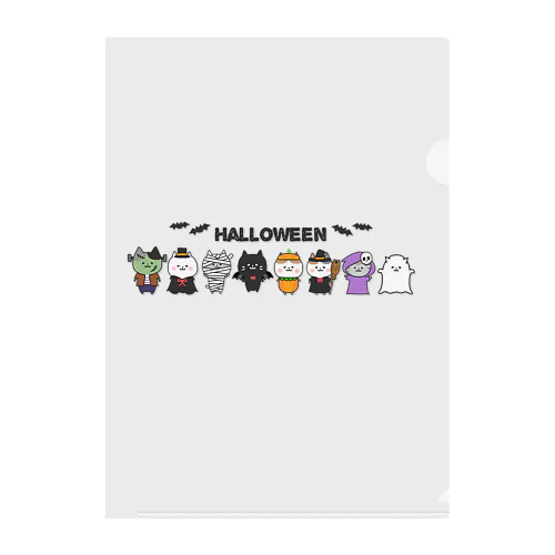 Halloween🎃ねこさん Clear File Folder