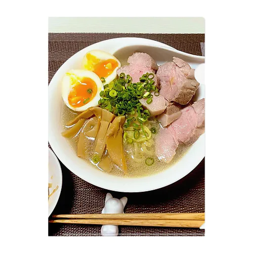 鶏白湯ラーメン Clear File Folder