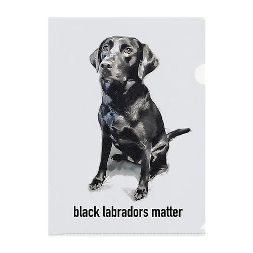 Black Labradors Matter クリアファイル