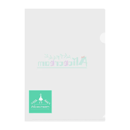 ありすくりーむ　ロゴデザイン Clear File Folder