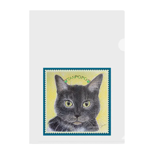 黒猫たんぽぽちゃんokao シリーズA Clear File Folder