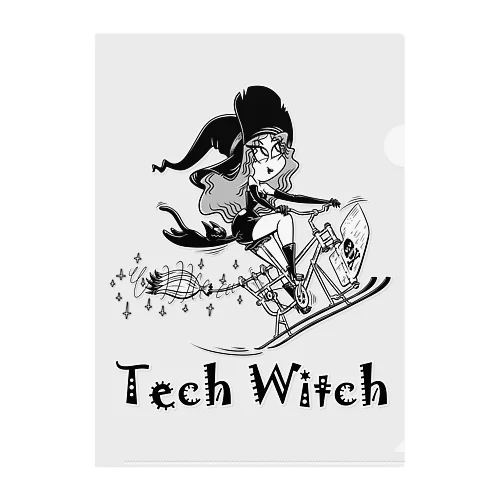 “Tech Witch” Clear File Folder