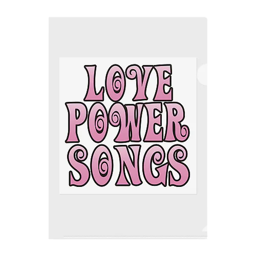 Love Power Songs Clear File Folder