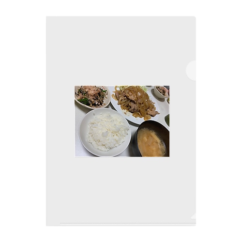 生姜焼き定食（文字なしバージョン） Clear File Folder