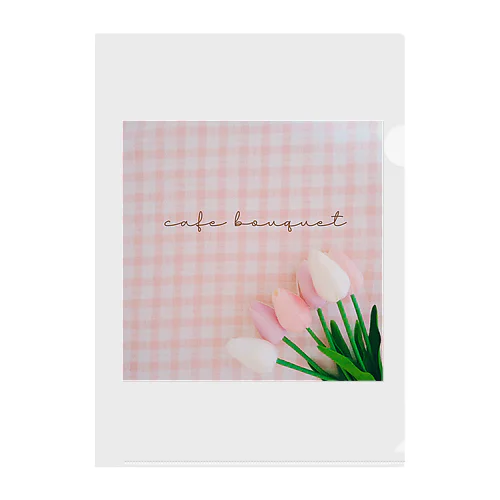 cafe bouquet turip Clear File Folder