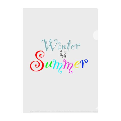 Winter is Summer 黒 Clear File Folder