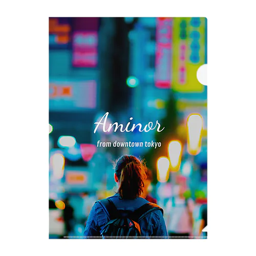 Girl in Tokyo Clear File Folder