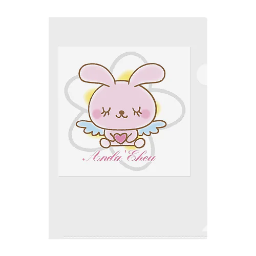 天使のうさぎハピバニちゃん Clear File Folder