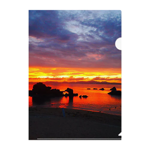 sunset Clear File Folder