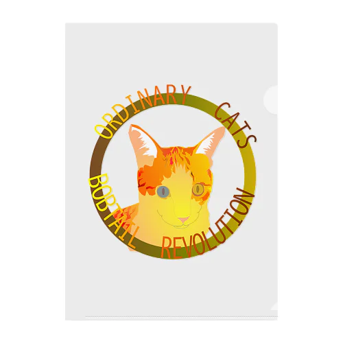 Ordinary Cats01h.t.(秋) Clear File Folder