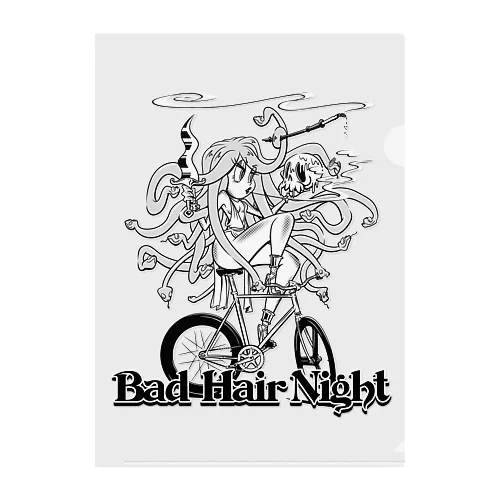 “Bad Hair Night” クリアファイル