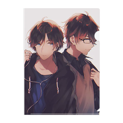 黒×男子 Clear File Folder