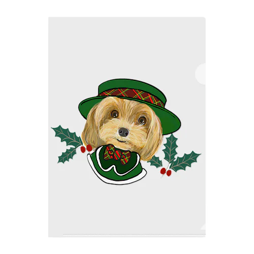 クリスマス🎄🐶 Clear File Folder