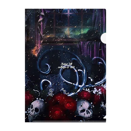 (縦長)Dark Gothic Clear File Folder