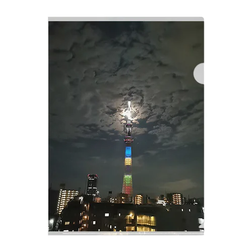 Tokyo the night 1 Clear File Folder
