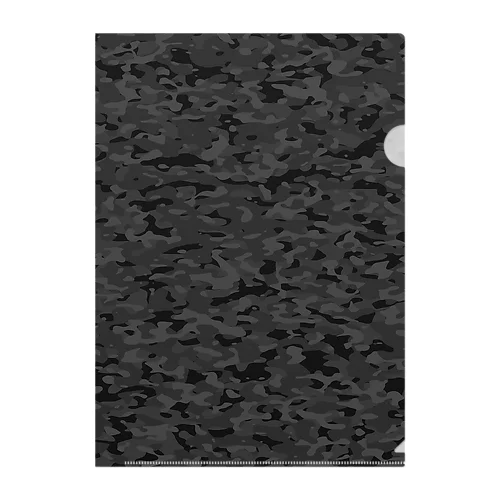 CasualCamo Black カジュアル迷彩 黒色 サバゲー装備 Clear File Folder