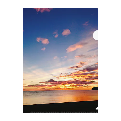 夕焼けクリアファイル Clear File Folder