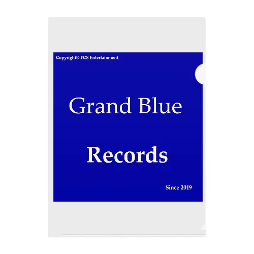 Grand Blue Records Clear File Folder