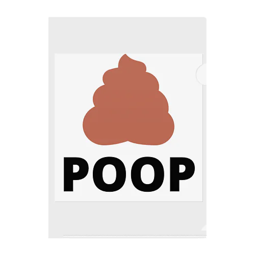 Poop-うんち Clear File Folder