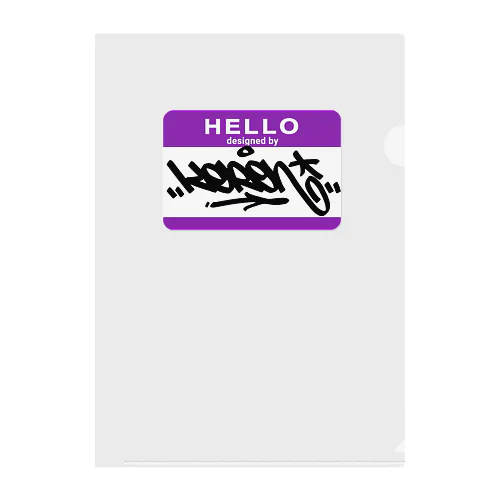 HELLO designed by KERON Clear File Folder