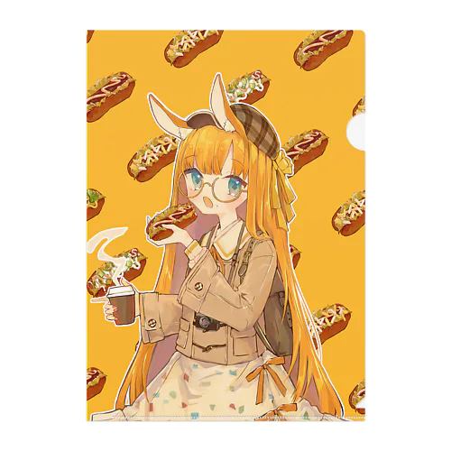 ホットドッグちゃん Clear File Folder