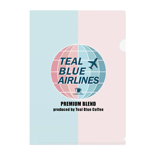 TEAL BLUE AIRLINES クリアファイル