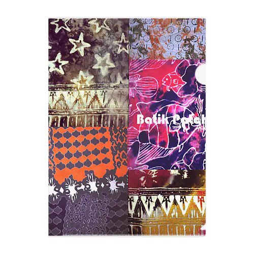 Batik Patchwork Clear File Folder