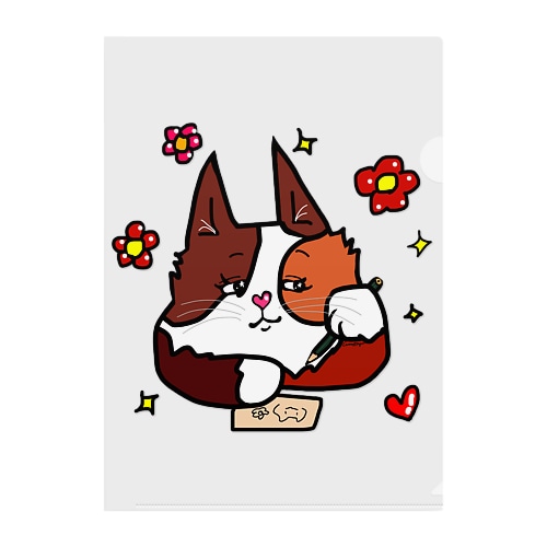 三毛にゃんの自由時間 Clear File Folder