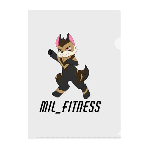 MIL_FITNESSグッズ(フチあり) Clear File Folder