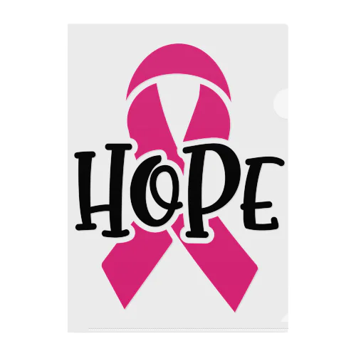 Breast Cancer HOPE  乳がんの希望 Clear File Folder