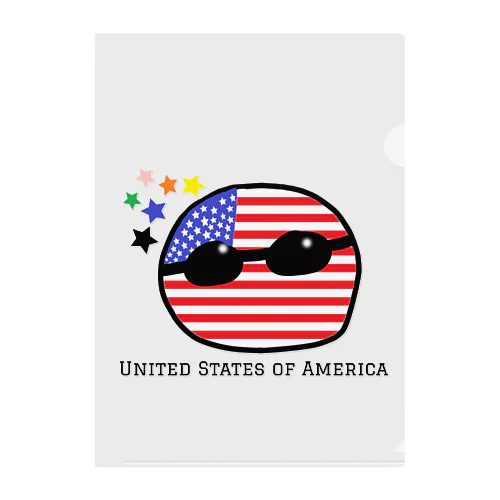 あめりか（United States of America） Clear File Folder