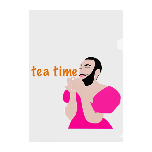 tea time Clear File Folder