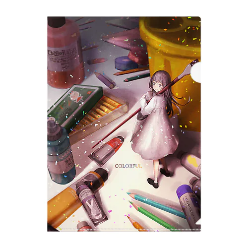 COLORFUL Clear File Folder