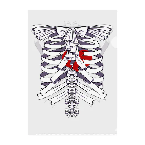 ひらひら骸骨 クリアファイル