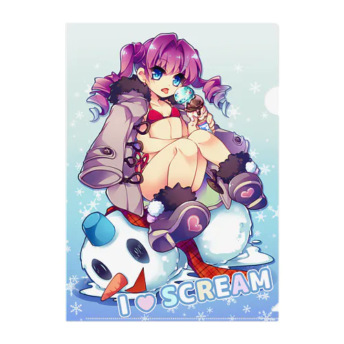 I♥SCREAM - 背景あり Clear File Folder