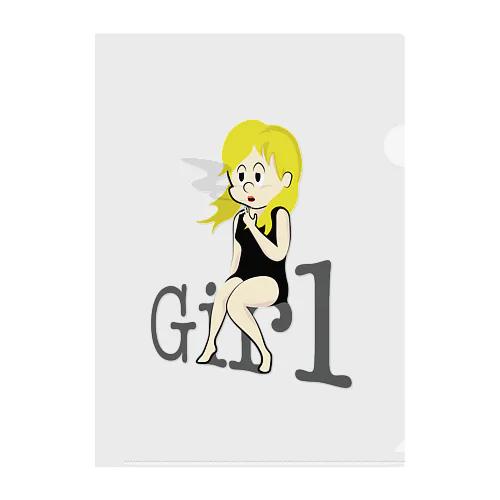 mini-Girl Clear File Folder