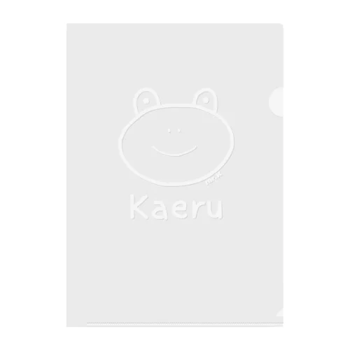 Kaeru (カエル) 白デザイン クリアファイル