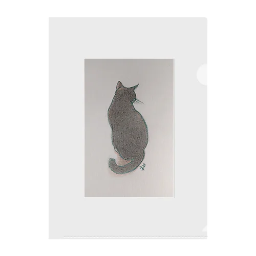 Ｔ家のハンサム猫 Clear File Folder