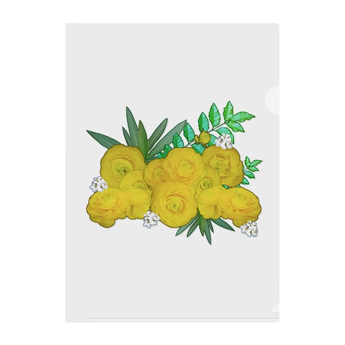 黄色い花束 Clear File Folder