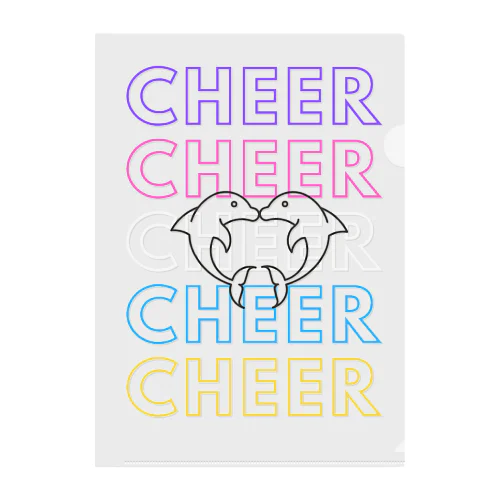 CHEERCHEERシリーズ（ドルフィン） Clear File Folder