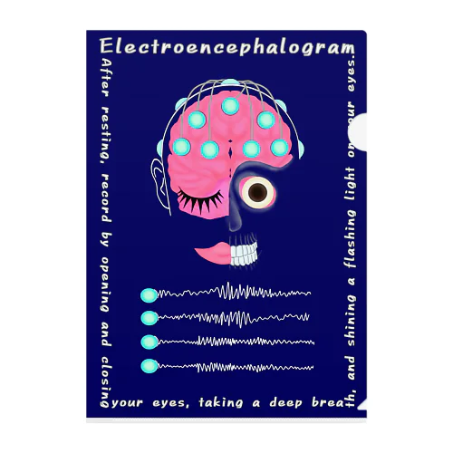 脳波検査ポスター クリアファイル
