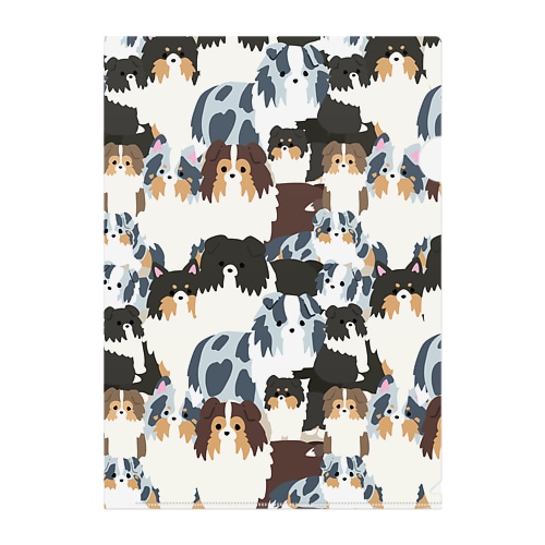 シェルティ親子オールスター Clear File Folder
