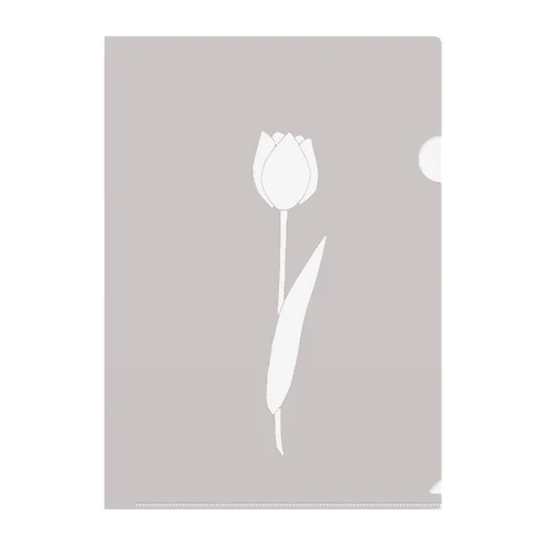 Tulip silhouette クリアファイル