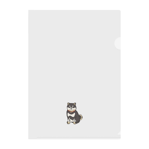 黒柴 Clear File Folder