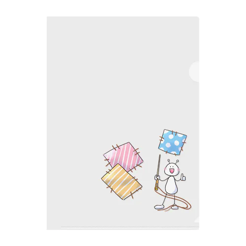 パッチワークうちうじんくん Clear File Folder