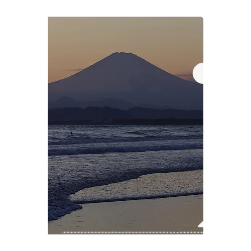 Mount Fuji and sea クリアファイル